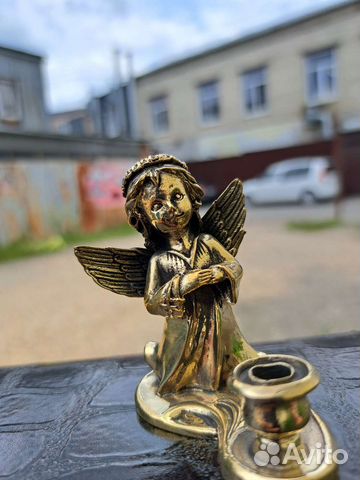 Подсвечник ангел. Бронза. Художественное литье купить с доставкой Подсвечник ангел. Бронза. Художественное литье