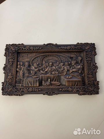 Резное Панно из дерева Тайная Вечеря купить с доставкой Резное Панно из дерева Тайная Вечеря