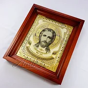 Икона Иисуса Христа /в киоте/. Златоуст — оригинальный подарок — фотография 2