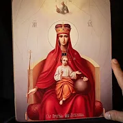 Икона Богоматери "Державная" дерево, ручная работа — фотография 6