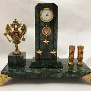 Часы «Погон» с гербом ФСБ и подставками — красивый подарок — фотография 2
