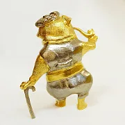 Статуэтка «Бульдог с тростью» с позолотой — фотография 4