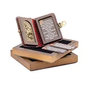 Книга с молитвами "Георгий Победоносец" — книга в кожаном переплёте — оригинальный подарок — фотография 4