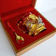 Подстаканник «Рыбалка» из бронзы — оригинальный подарок — фотография 2