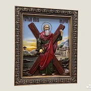 Святой Апостол Андрей икона резная из дерева — фотография 2
