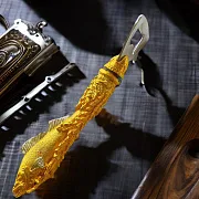 Бронзовая открывашка для пива "Окунь" — оригинальный подарок — фотография 1