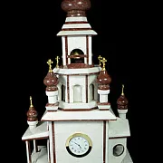 Ручная работа: Каминные часы «Церковь» из лемезита и мрамора — фотография 3