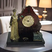 Часы «Хозяйка Медной горы» с камнями, 210×125×200 мм — оригинальный подарок — фотография 1