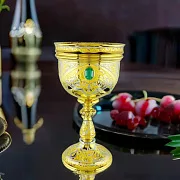 На память: Кубок для вина "Малахит" №3. Златоуст — фотография 1