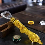 Бронзовая открывашка для пива "Кабан" — оригинальный подарок — фотография 1