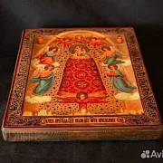 Икона деревянная "Прибавление ума" Богоматери — фотография 3