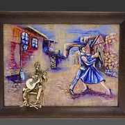 Картина «Гитарист» и танцующая пара на ониксе — фотография 2