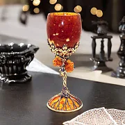 Бокал для вина из камня (янтарь) — необычный подарок — фотография 1