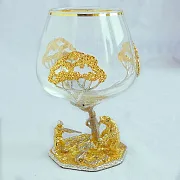 Бокал для коньяка «Охота на медведя» — оригинальный подарок — фотография 2
