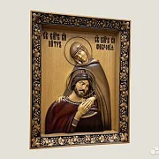 Икона резная из дерева Петр и Феврония Муромские — фотография 2